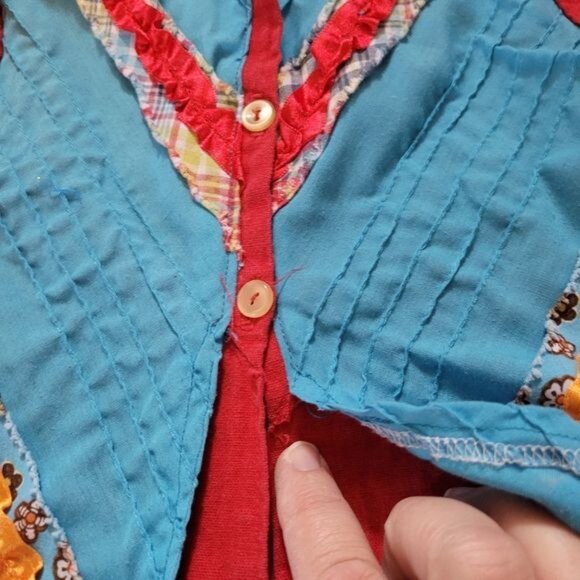 Girls vintage hippie top dress boho Bohemian handmade size 2 2T Berkeley - Picture 3 of 5